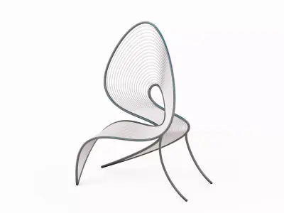 Butterfly Chair Low-poly 3D model