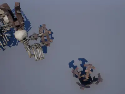 Bone Lamps and Chandeliers Low-poly 3D model