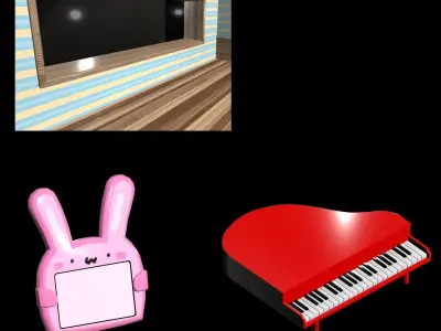 kids room Low-poly 3D model