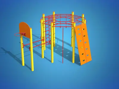 Playground for kids 3D model 2