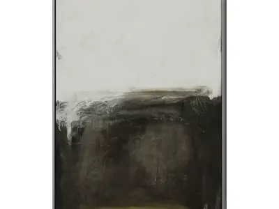 Set of 3 Abstract Paintings in Frames 3D model 154