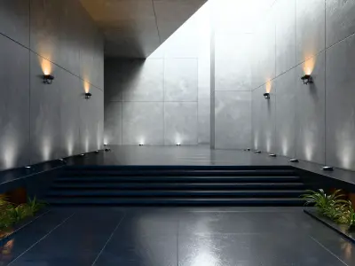Free Concrete Brutalist Locations - Set of three Free 3D model