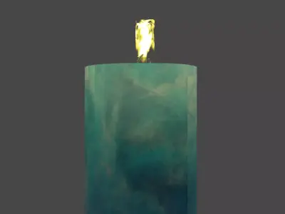 Blue Candel Free low-poly 3D model