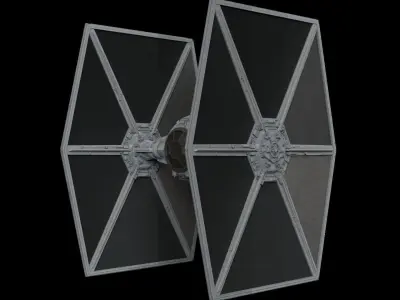 Star Wars Tie Fighter  Low-poly 3D model