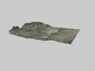 Aguascalientes City Low-poly 3D model