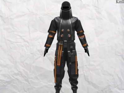 Sci fi Outfit Male Marvelous designer Clo3d OBJ mtl FBX ZPRJ 3D model