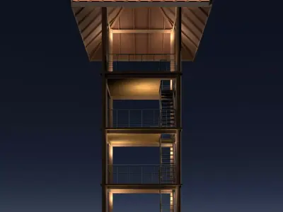 Tropical tower 26A03 3D model