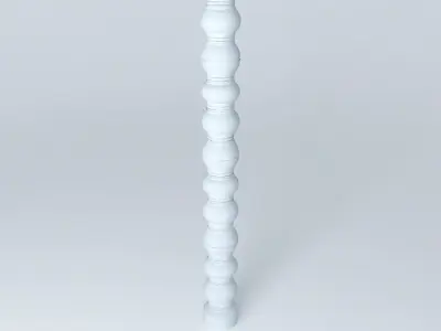 Rail Column Fence 3D model