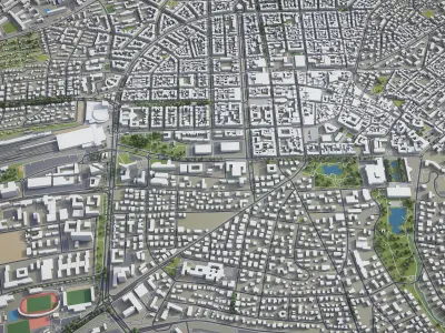 Wiesbaden  Low-poly 3D model