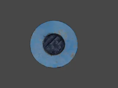 Rusty Recycle Trash Can Bin 3D model