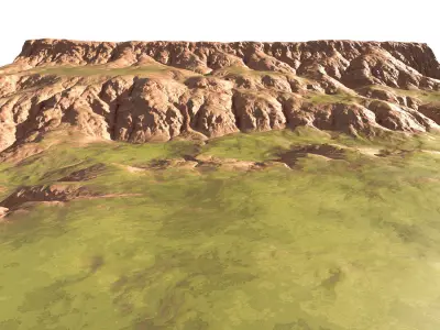 Terrain mountain hill 3D model