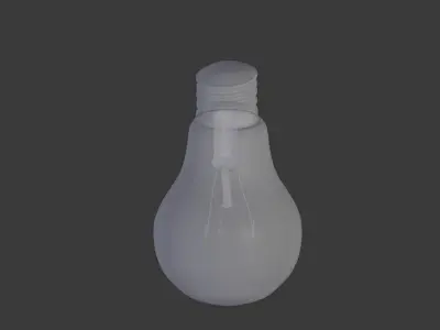 ceiling lamp with bulb  3D model