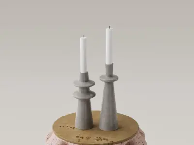 Set Porta velas - Candelabro 3D print model