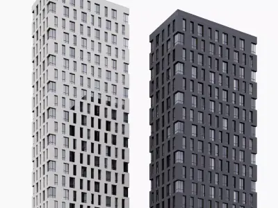 Residential building 3D model 15
