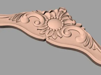 Door design 3D relief model STL format file for CNC carving E663 3D model