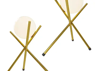 Modern Gold Glass Table Lamp  Low-poly 3D model