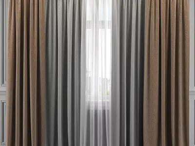 Curtain Set 303 3D model