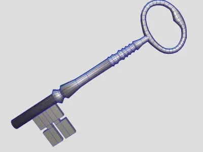 Key 3 Low-poly 3D model
