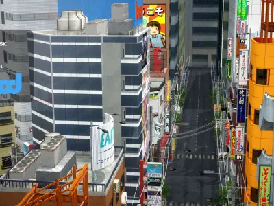 Japanese Streetscape Tokyo 0004 3D model