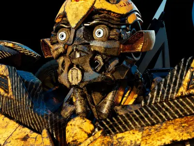 Transformers - Bumblebee - Fully Rigged and Textured  3D model