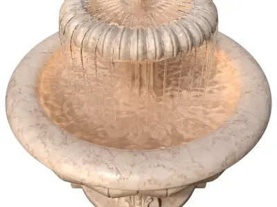 Classic Garden Fountain 03 3D model