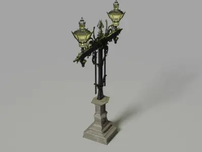 Street Lamp  Low-poly 3D model