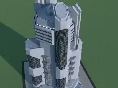 SpiderWare City Block 3D model shop