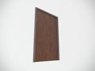 Wooden Door  Low-poly 3D model