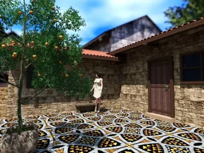 In the home garden DAZ 3D model