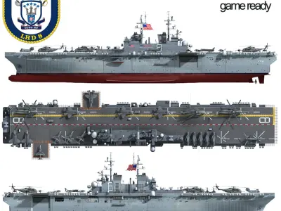  USS Makin Island LHD 8 &amp; F 35-CH53-CH46-AV 8B 