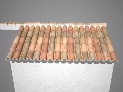 RomanRoofTile 3D model