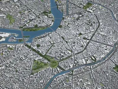 Toulouse Low-poly 3D model