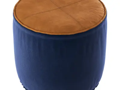 MrJasonGrant Denim Ottomans 3D model