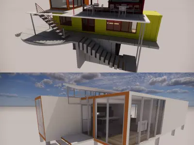 Container coffee shop-20 3D model
