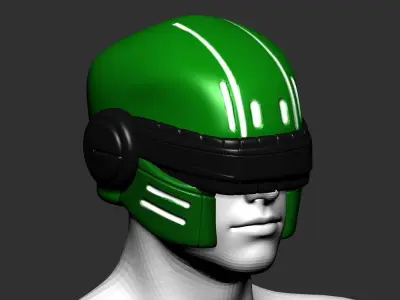 helmet high poly sculpt 3d printable  3D model 105