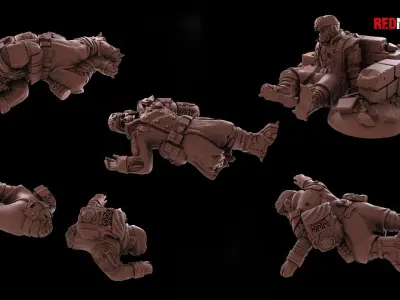 Ice Warriors - Slain soldiers 3D print model