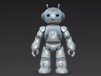 Humanoid Robots Pack Sci-Fi Futuristic 3D Models Low-poly 3D model