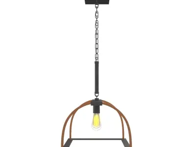 Trestle 4 Light 33 inch Gilded Iron Island Pendant Ceiling Light 3D model