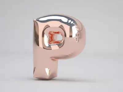 P Balloon Copper 3D model