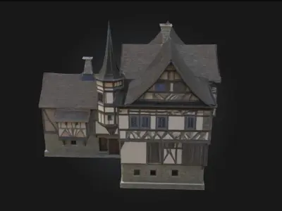 Medieval Manor House Grandeur of Feudal Living 3D model