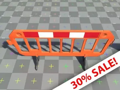 Road segregation barrier  Chapter 8  - road works Low-poly 3D model