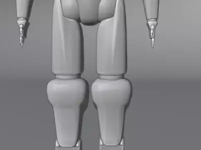 Sentinel-01 Modular SciFi Robot Rigged Textured Low-poly 3D model