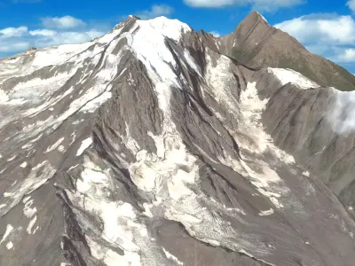 Mountain landscape 3D model 4