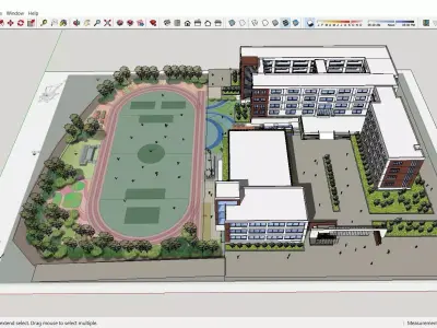 Sketchup School and University H5 3D model