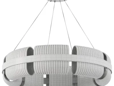 Bangle Rings Chandelier Low-poly 3D model