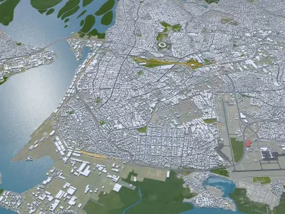 Douala Cameroon 30km Low-poly 3D model