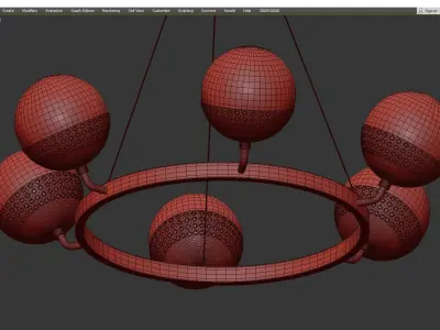 CEILING ORB CHELSOM Low-poly 3D model