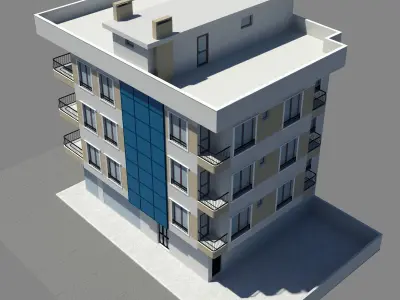 Apartment 1 building - building 3D model