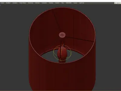 CYLINDER ACCENT USB TABLE LAMP Low-poly 3D model