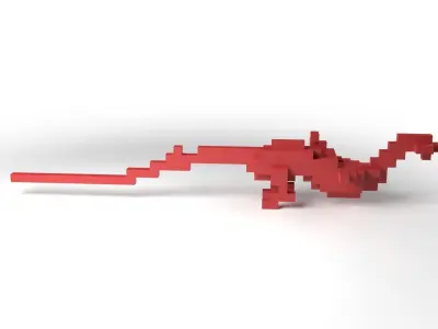 Smaug Minecraft Voxel Low-poly 3D model